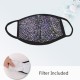 Bling Modal Cotton Face Mask with Full Clear AB Rhinestones Breath Easily